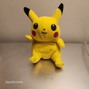 Vintage 1999 Nintendo Pokémon Pikachu Treat Keepers Plush Stuffed Toy Hasbro ☆